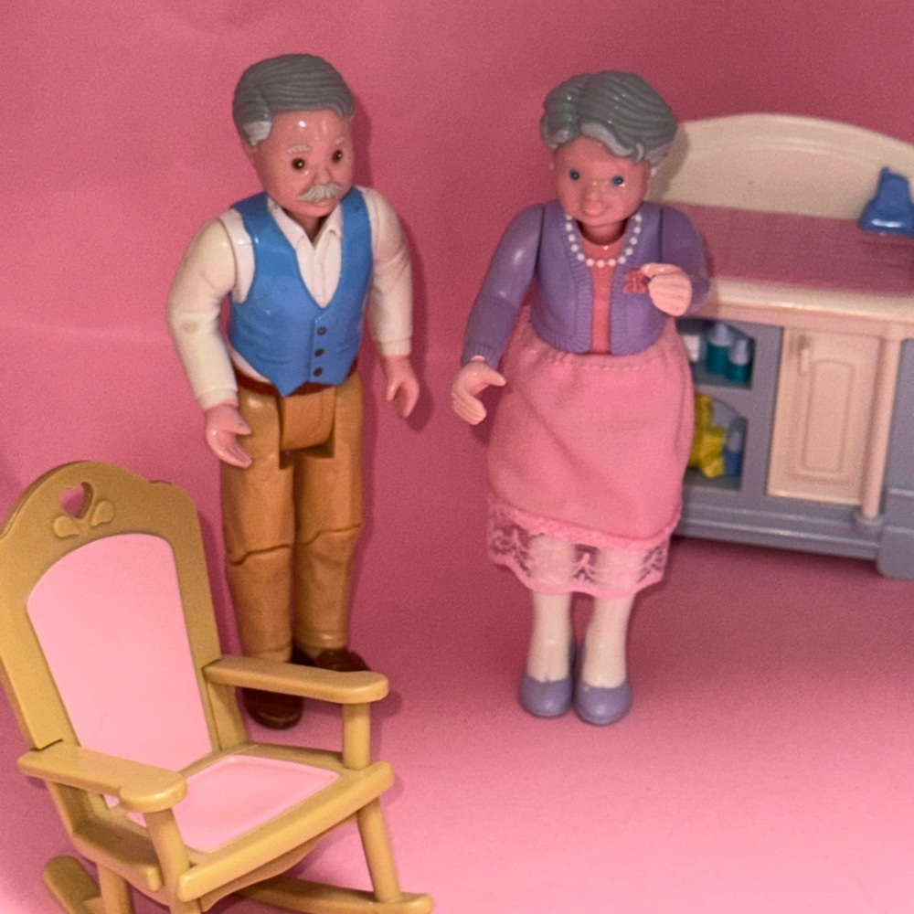 Vintage Style Elderly Couple Figurines